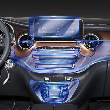 Imagem de LAVIYE Interior do carro navegador GPS console central transparente PPF-TPU película protetora Anti-risco Reparação filme, para Mercedes Benz Class-V 2021-2023