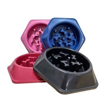 Imagem de Comedouro Funcional Coma Melhor lento Pet Educacional Interativo Cães Cachorro Gato (Preto)