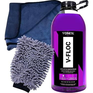 Imagem de Shampoo V-floc Vonixx 3l + Toalha Secagem Luva Microfibra