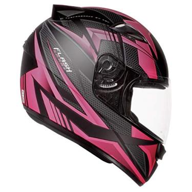 Imagem de Capacete EBF Capacetes New Spark Flash 56/Preto Fosco/Rosa