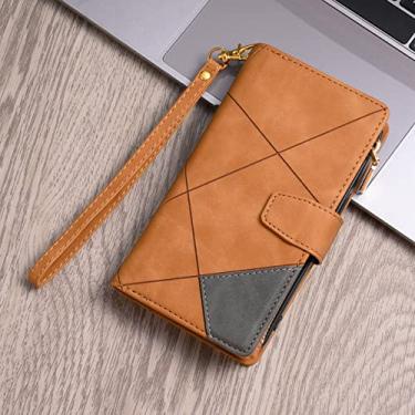 Imagem de Estojo de couro flip para XiaoMi para Mi 13 12T 11T Pro Lite 12 10T Poco C55 M5S X5 X4 X3 F4 M4 GT C40 Slot para cartão Zipper Wallet Bag Cover, marrom, para Poco F4