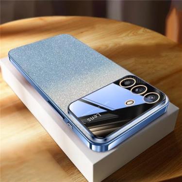 Imagem de YOGISU Capa transparente com revestimento brilhante para Samsung Galaxy S23 Ultra S 23 Plus S23ultra S21fe S20fe Capa macia de silicone, JB Sierra azul, para A23 (4G 5G)