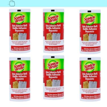 Imagem de 6 Refil Rolo Adesivo Scotch-Brite Roupas Novas E Limpas
