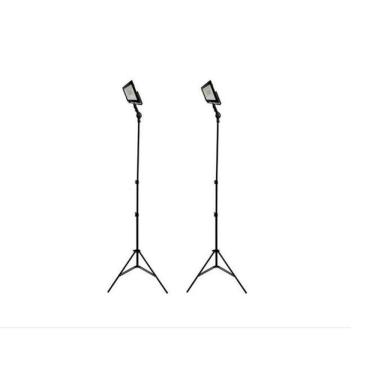 Imagem de 02 Tripé Reclinável Com Holofote 50W Refletor Iluminação Led