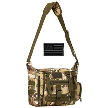 Imagem de Protector Plus Bolsa carteiro tática masculina militar MOLLE mochila tiracolo (embalagem incluída), Cp, Medium