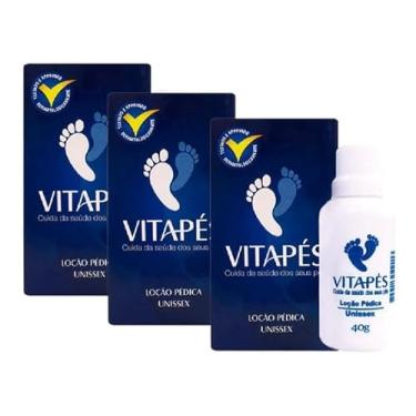 Imagem de Kit 3 Loção Hidratante para Pés Unissex, Creme Vitapés, Tratamento para Pele Rachada e Ressecada