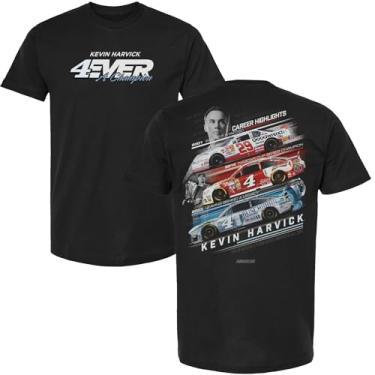 Imagem de Camiseta Kevin Harvick NASCAR 2023 Career Milestone 4Ever A Champion Milestone Preta, Preto, XXG