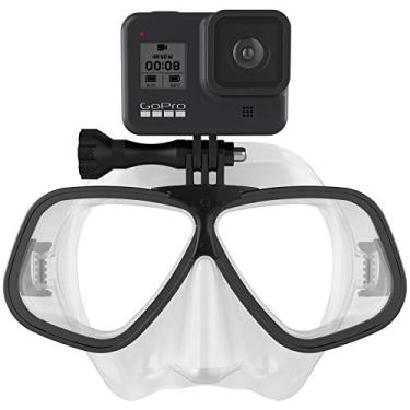 Imagem de OCTOMASK – Máscara de mergulho sem moldura com suporte para todas as câmeras GoPro Hero para mergulho, snorkeling, mergulho livre, Freediver - Low Volume - Clear