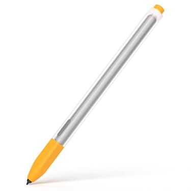 Imagem de Joosko Compatível com Samsung Galaxy Tab S7 FE/S7/S7 Plus/S8/S8 Plus/S8 Ultra Pencil Case S Pencil, Capa de Silicone Translúcido Antiderrapante. (Amarelo)