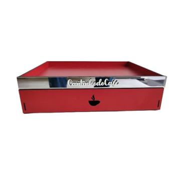 Imagem de BANDEJA PORTA CAPSULA EM MDF VERMELHO ( COMPATÍVEL COM CAPSULA DOLCE GUSTO)