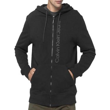 Imagem de Moletom Calvin Klein Jeans Hoodie Full Zip Vertical Logo Masculino-Masculino
