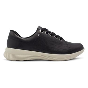 Imagem de Tênis Usaflex Feminino Couro Conforto Casual Preto Uc0602001 34