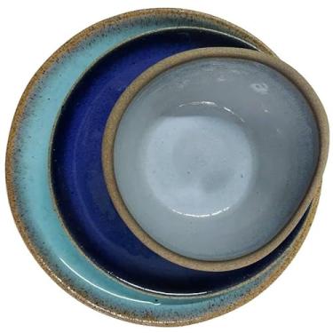 Imagem de Esmalte para Ceramica Gaia - Alta Temperatura - Tipo Reagente - Kit K01 AZUL NUANCES (1,5 litro, imersão)