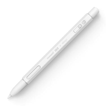 Imagem de elago Capa MONAMI compatível com Apple Pencil Pro e Apple Pencil 2ª geração, compatível com carregamento magnético, toque duplo, aperto (deve ler as instruções de instalação) (branco claro)