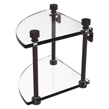 Imagem de Prateleira de vidro de dois cantos da coleção Foxtrot FT-3, bronze antigo