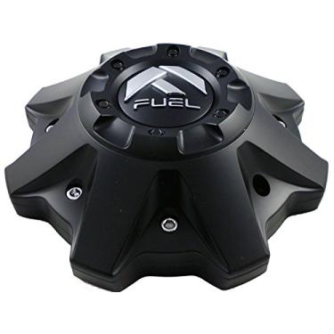 Imagem de Rebites de roda FUEL fosco preto cromado rebites tampa central um (1) 1002-53B M-447 8-Lug (com parafusos)