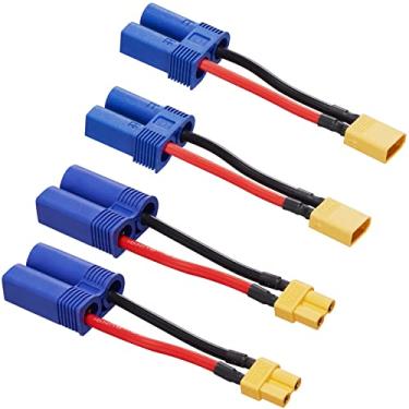 Imagem de Laisomeke Conector adaptador fêmea macho XT30 para EC5 para drone RC FPV carro carregador de bateria Lipo ESC (pacote com 4)