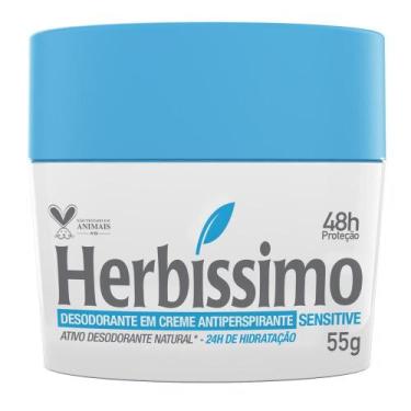 Imagem de Desodorante Creme Antitranspirante Sensitive Herbissimo 55G - Herbíssi