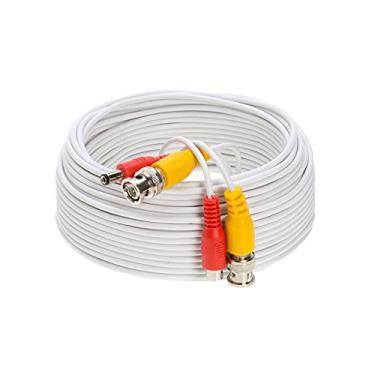 Imagem de Cables Direct Online Cabo de alimentação BNC pré-fabricado branco de 1,5 m para CCTV, câmera de segurança, DVR, sistema de vigilância, cabo plug & play tudo em um