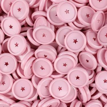 Imagem de Discos Decor. M 23MM Estrela Rosa Chiclete C/12Un. Pop Disc