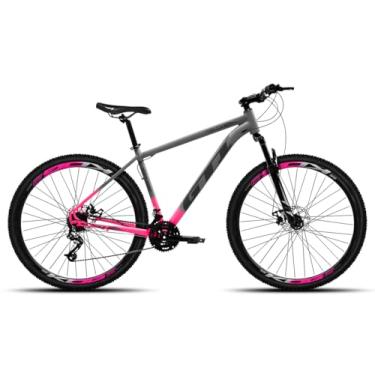 Imagem de Bicicleta Aro 29 GTI ROMA em Aluminio 24 Velocidades Freios Hidráulicos Garfo de Suspensão,15,Rosa Degradê Preto