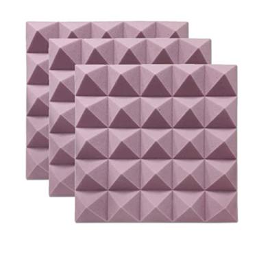 Imagem de Painéis autoadesivos de espuma à prova de som, 12 peças de acolchoamento à prova de som, painéis de tratamento acústico de 30,5 x 30,5 x 5 cm, à prova de som, resistente ao fogo para escritório, DIY,