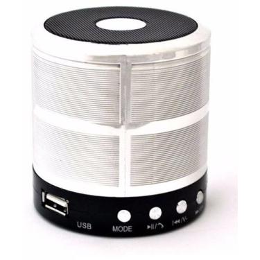 Imagem de Mini Caixa De Som Portátil para Celular Ws-887 - Prata