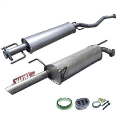 Imagem de Kit Escapamento Abafador + Silencioso Vectra Sedan 2.2 98 02 - ScapJá