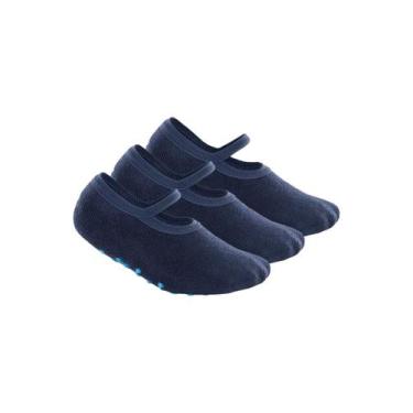 Imagem de Kit 3 Pares de Sapatilhas Bebê Antiderrapante Lupo 2027-004, Azul