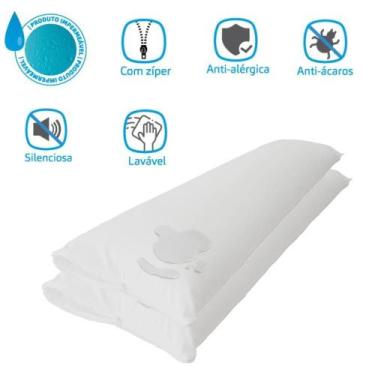 Imagem de Kit 02 Capas Protetoras Impermeáveis para Travesseiro de Corpo 40x130c