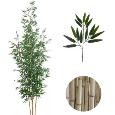 Imagem de Bambu Artificial 2 Metros Grande Mosso Sem Vaso Decoração - Flor de Me