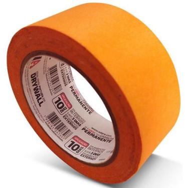 Imagem de Fita Crepe Laranja Pintura Imobiliaria Parede 45MM X 50M Adere