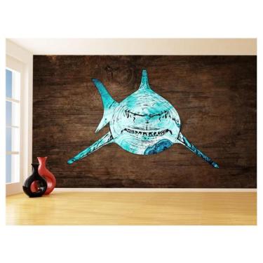 Imagem de Papel De Parede Animais Pop Art Tubarão Cores 3,5M Pxa570 - Você Decor