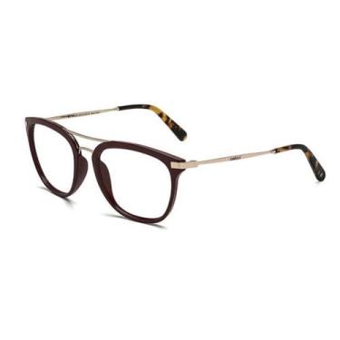Imagem de Armação Óculos Colcci Mag C6113c2653 Bordo Brilho Dourado Brilho, Verm