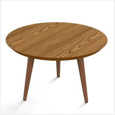 Imagem de Mesa de Centro Decorativa Luna Cumarú Redonda 59cm Pés Palito - Patrim