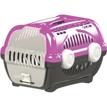 Imagem de Caixa De Transporte Para Cães e Gatos Viagem Luxo Pequena - Rosa - BEG