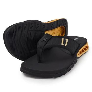 Imagem de Chinelo Kenner Rakka Elite L7 Masculino - Preto e Dourado, 41