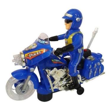 Imagem de Moto Policia Brinquedo Barato Som Luz Movimento Divertido - PRADO