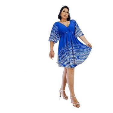 Imagem de Vestido Viscose Caimento Longo Liso R68 - Fanáticos Por Cintas, Azul, 