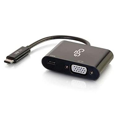 Imagem de C2G Adaptador USB, adaptador de vídeo com energia, USB C para VGA, preto, cabos para Go 29533