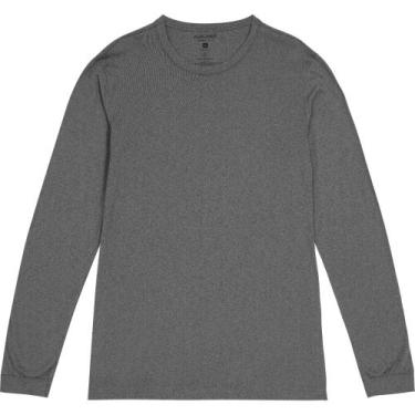 Imagem de Camiseta Manga Longa Masculina Malha Malwee Ref. 06658, Cinza escuro 6