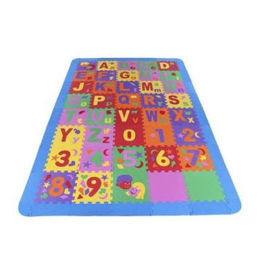 Imagem de Tapete Super Numeralfabeto Unissex Colorido - Carlu Brinquedos