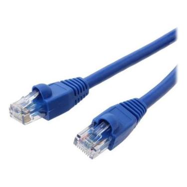 Imagem de Cabo de rede / Internet / Montado / Azul -- 2 metros -- Kit c/ 5 unida