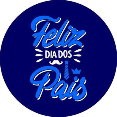 Imagem de Painel De Festa Redondo 1,50x1,50 - Dia Dos Pais Azul Escuro 091 - Via