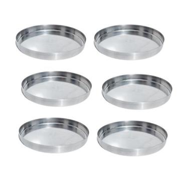 Imagem de Kit 06 Formas de Pizza Brotinho 15 cm - Alumínio - ABC