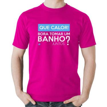 Imagem de Camiseta Algodão Que calor! Bora tomar um banho juntos - Foca na Moda,