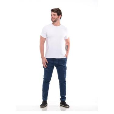 Imagem de Calça Masculina Jeans Jogger Cargo - Razon Jeans, 42