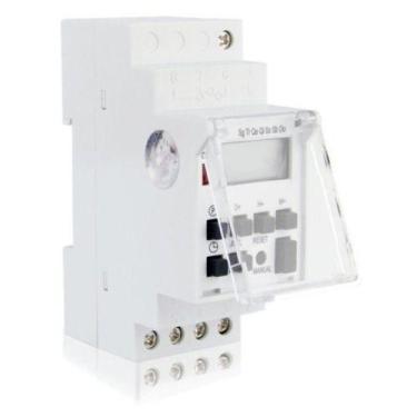 Imagem de Programador Horário Timer Digital Industrial Trilho 220v Foxlux