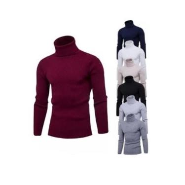 Imagem de Kit com (3x) Cacharrel Masculina blusa Gola Alta frio Canelada com óti
