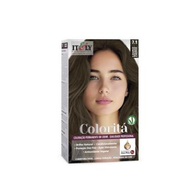 Imagem de Itely Coloração Profissional Permanente em Creme Coloritá 7.1 Louro Mé